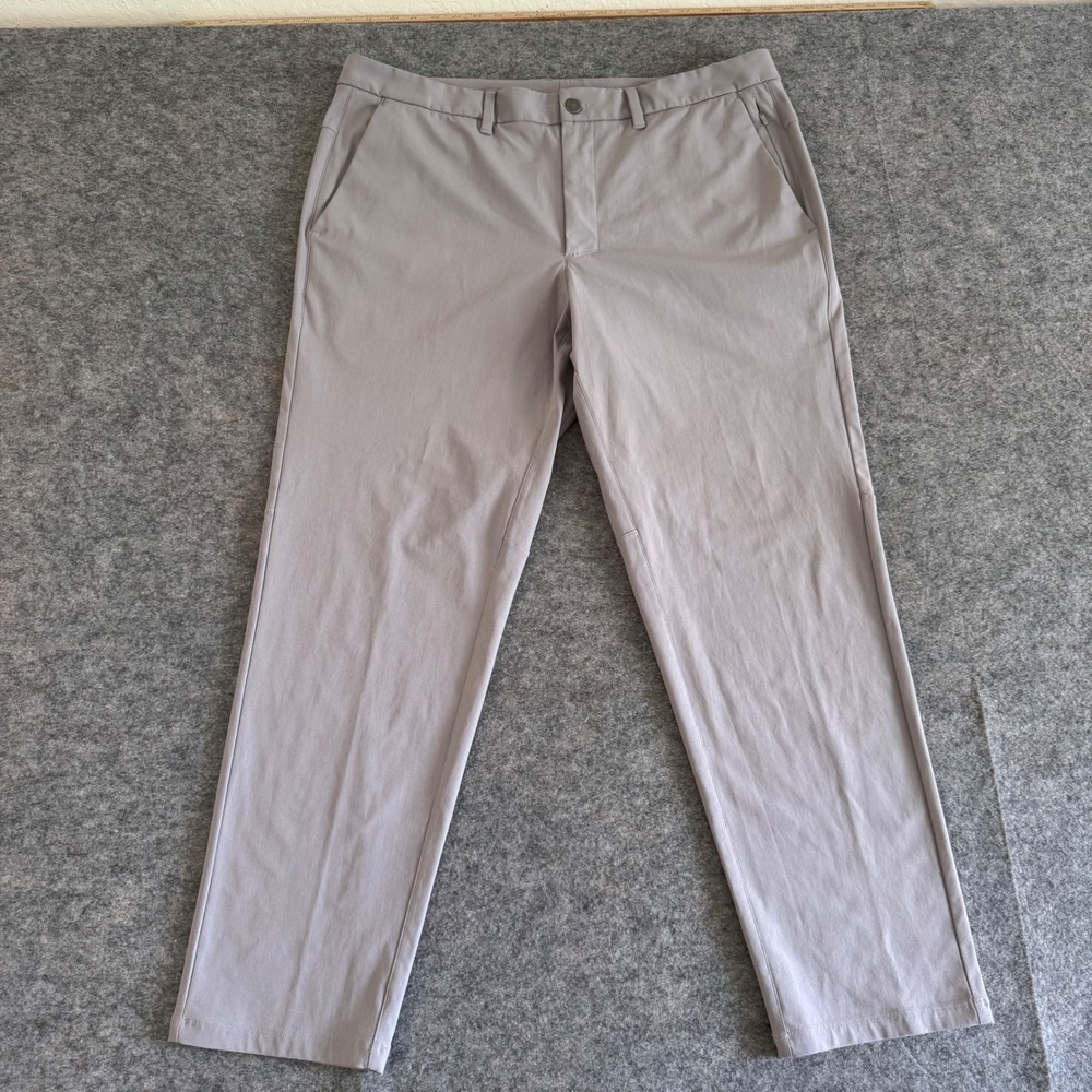 CRZ YOGA‎ 38x30 Light Gray Technical Travel Tapered Trousers Men's Golf Pants